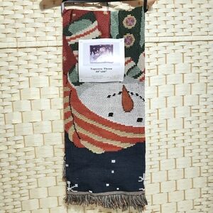 NWT Tapestry Throw Blanket Winter Snowmen 50x60